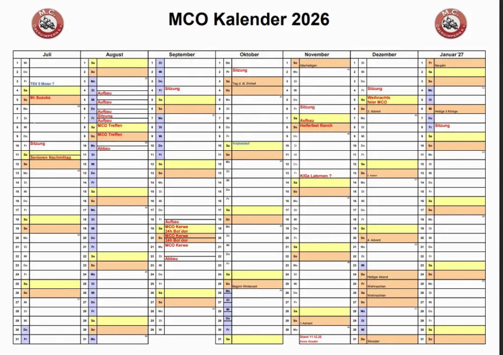 mco kalender 2026 2hj